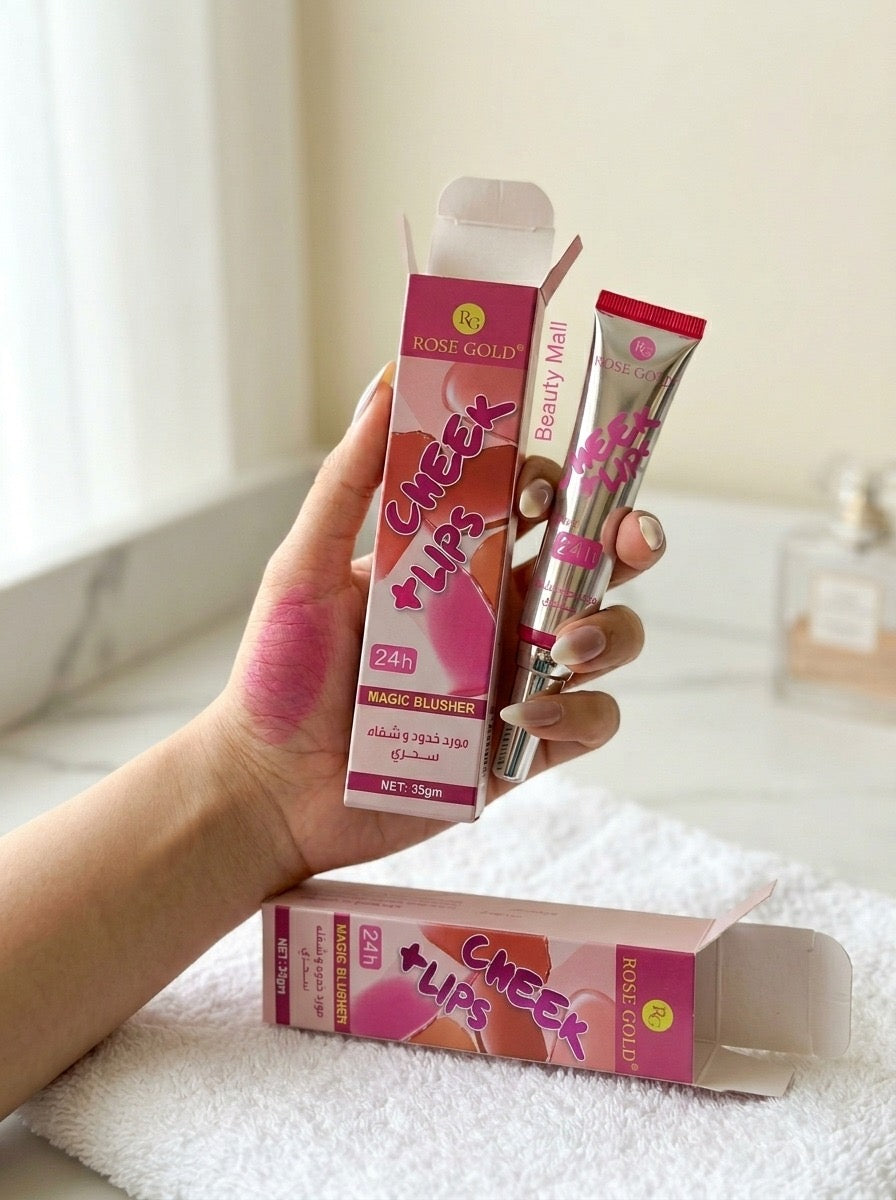 �✨ مورد خدود وشفايف سحري Rose Gold – Lip & Cheek ✨💖